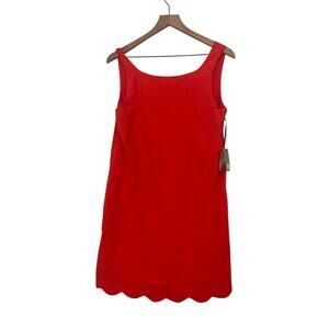 Kate Spade x Target Sleeveless Red Scalloped Mini Shift Dress Size Small NWT